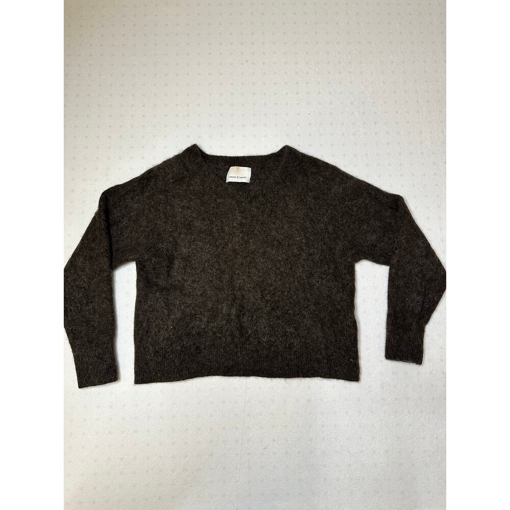 Samse & Samse Alpaca Wool Blend Fuzzy Brown Sweat… - image 1